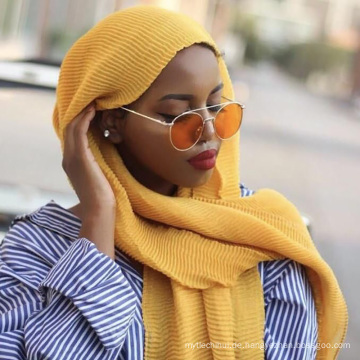 24 Farben crinkle Baumwolle muslimischen Frauen Dubai Hijab Großhandel